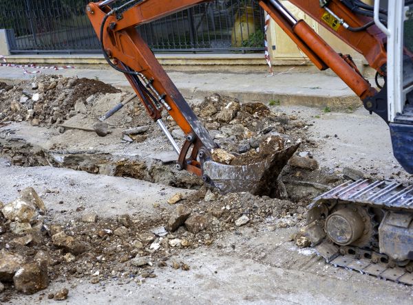 Gas Line Excavation in Petaluma